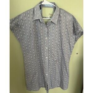 Solitaire Swim Beach Cover Up Tunic Dress Blue Pullover Large